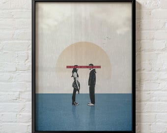 Oasis Poster - Wall Art, Song Lyrics Print, Music Fan Gift, Live Forever