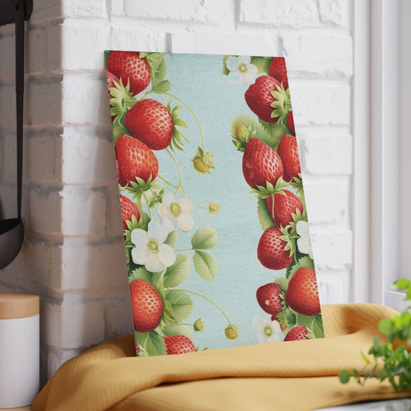 Strawberry Glass Cutting Board