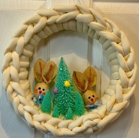 Easter crochet wreath