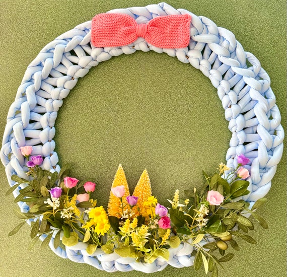 Crochet 24” spring wreath
