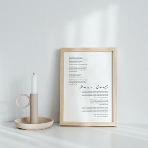 Gift Idea Our God Lyrics Modern Worship Wall Art Gospel Christian Song Wall Art Print Instant Download Art Poster Christian Gift Worship