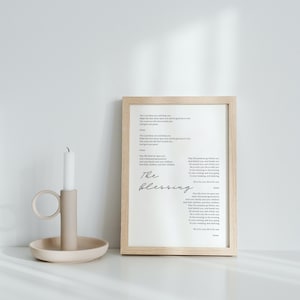 Gift Idea The Blessing Lyrics Modern Worship Wall Art Gospel Christian Song Wall Art Print Instant Download Art Poster Christian Gift