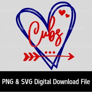 Cubs png svg, Baseball png svg, sport png svg, Sublimation design, SVG & PNG