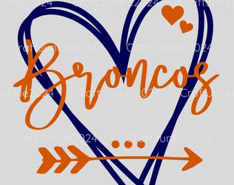 Denver Broncos Throwback Logo Decal – Die-Cut Laminated Vinyl Sticker, NFL Colors