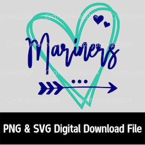Mariners png svg, Baseball png svg, sport png svg, Sublimation design, SVG & PNG