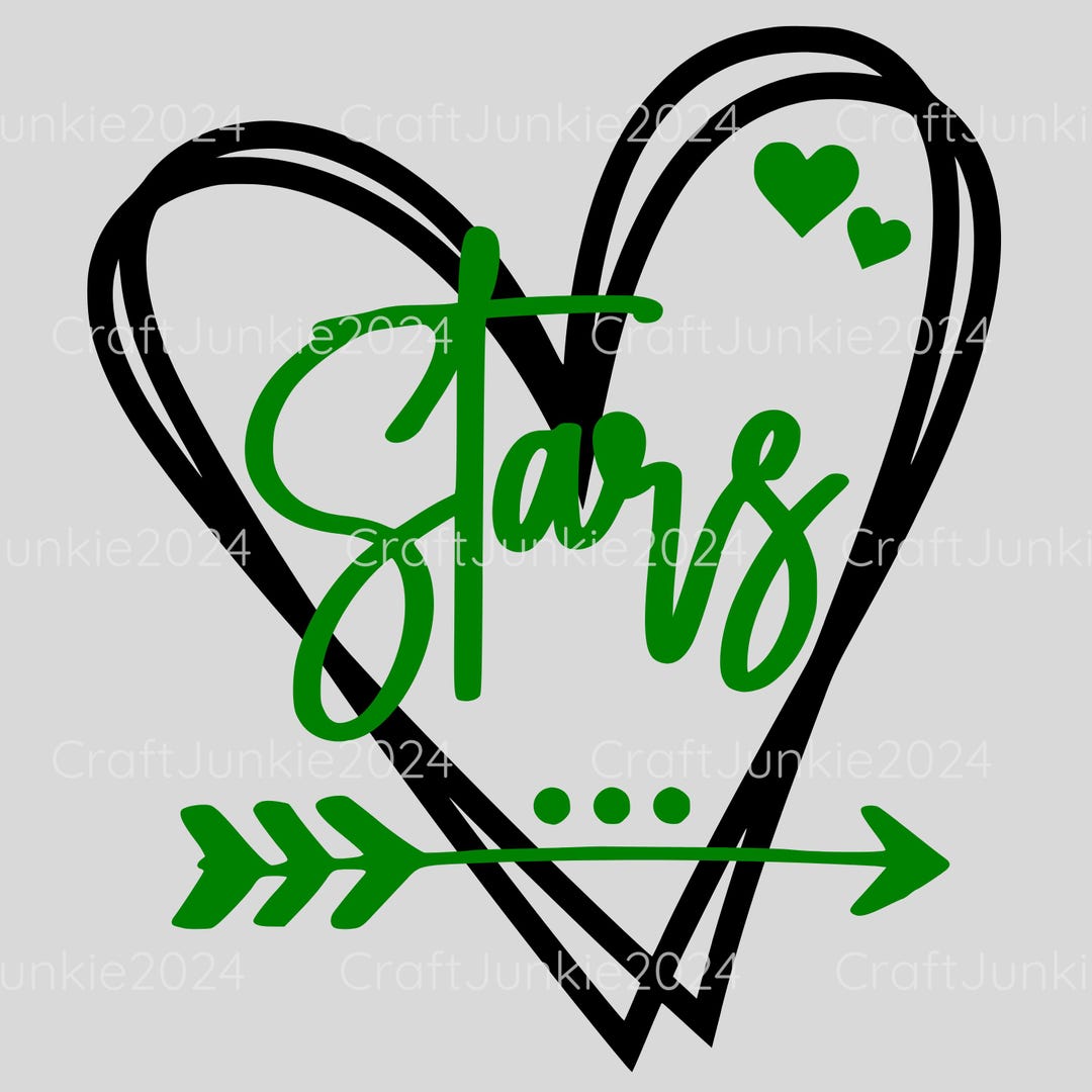 Stars Vinyl Heart Decal: Cup, Window, Yeti, Tervis, Rtic Sticker - Etsy