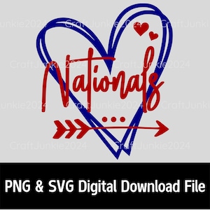 Nationals png svg, Baseball png svg, sport png svg, Sublimation design, SVG & PNG