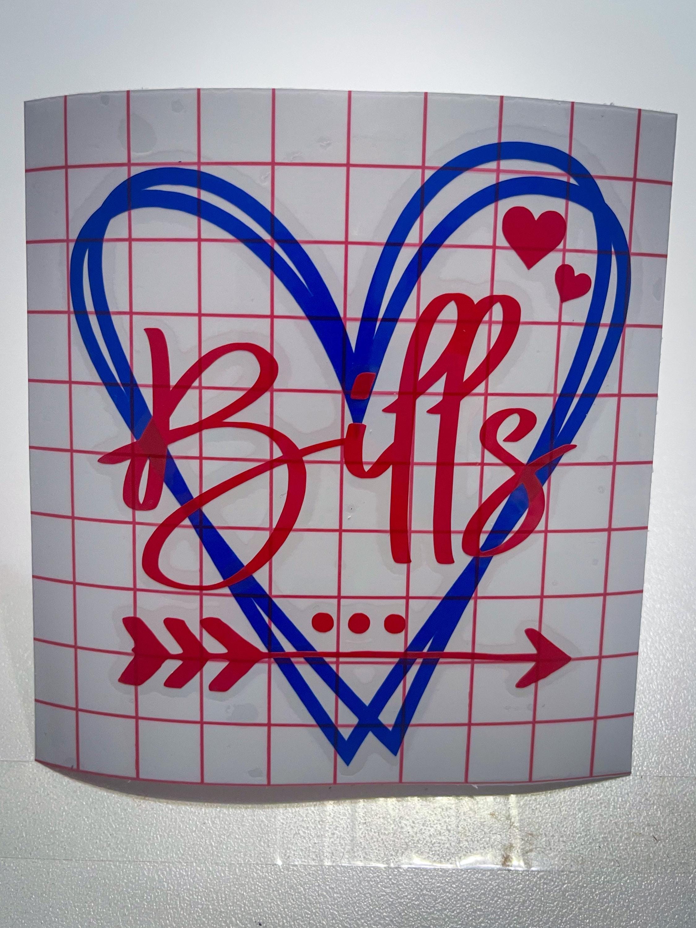 Bills Vinyl Heart Decal: Cup, Window, Yeti, Tervis, Rtic Sticker - Etsy