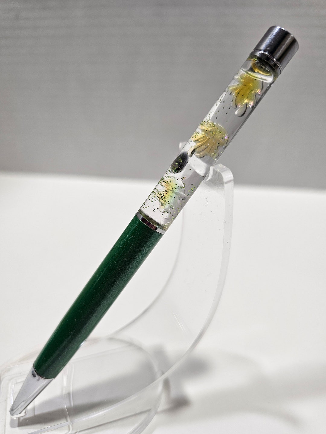 Jellyfish Sensory Pen, Floating Pen, Snow Globe Pen, Gift, Glitter