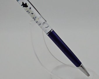 Penna sensoriale Fidget Shark, penna galleggiante liquida, penna blu