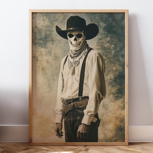 Halloween Western Poster Cowboy Western Poster Academia Western Poster Dark Academia Western Poster Western Poster Kunstdruck Gruselige Gruselige Wanddekoration