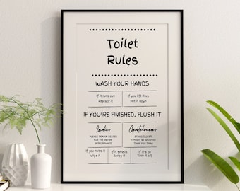 Lustiges Badezimmer Dekor, trendiger Badezimmer Druck Minimalistisch, lustige Badezimmer Typografie, ästhetisches minimalistisches druckbares Poster