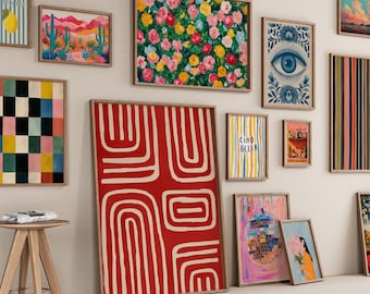 10000 Gallery Wall Art Printable Posters Trendy Wall Decor Retro Prints Set Eclectic Aesthetic Vintage Posters Bundle Print Download Art