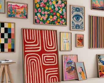 20000 Gallery Wall Art Printable Posters Trendy Wall Decor Retro Prints Set Eclectic Aesthetic Vintage Posters Bundle Print Download Art