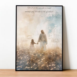 Jesus Nursery Art Print For Kids Bible Wall Art Jesus Watercolor Painting Flowers Wall Decor Bible Verse Print Christian Printable Wall Art