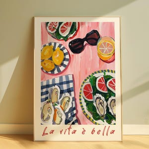 Hand Drawn Italian Poster Print Italy Kitchen Wall Decor Italian Quote Poster For Kitchen Retro Wall Art Italian Phrase Poster Printable Art