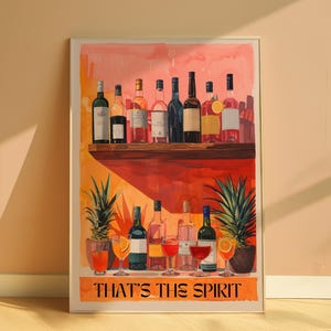 Stampa artistica da bar, poster vintage di liquori, carrello da bar, arte murale, stampabile da bar, decorazione murale di bevande, stampa divertente di alcolici, download digitale di arte murale