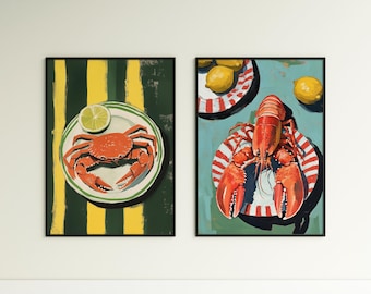 Kitchen Wall Prints Sea Food Poster Kitchen Paintings Printable Food Decor Italian Kitchen Art Mediterranean Prints For Kitchen Wall Decor