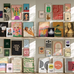 20000 Gallery Wall Set Eclectic Maximalist Gallery Art Printable Trendy Posters Aesthetic Wall Prints Download Bundle Wall Art Retro Posters image 9