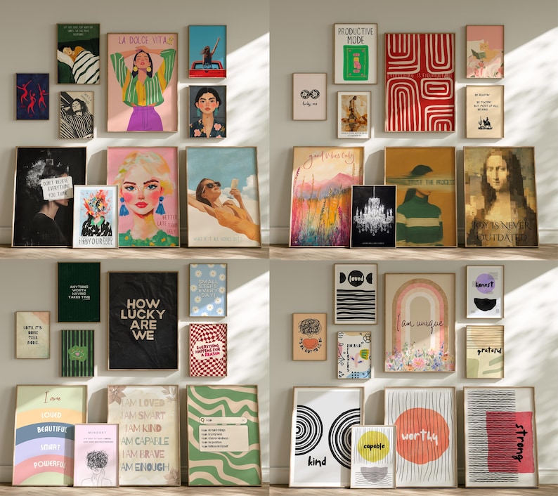 20000 Gallery Wall Set Eclectic Maximalist Gallery Art Printable Trendy Posters Aesthetic Wall Prints Download Bundle Wall Art Retro Posters image 9