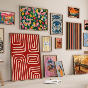 20000 Gallery Wall Set Eclectic Maximalist Gallery Art Printable Trendy Posters Aesthetic Wall Prints Download Bundle Wall Art Retro Posters image 11