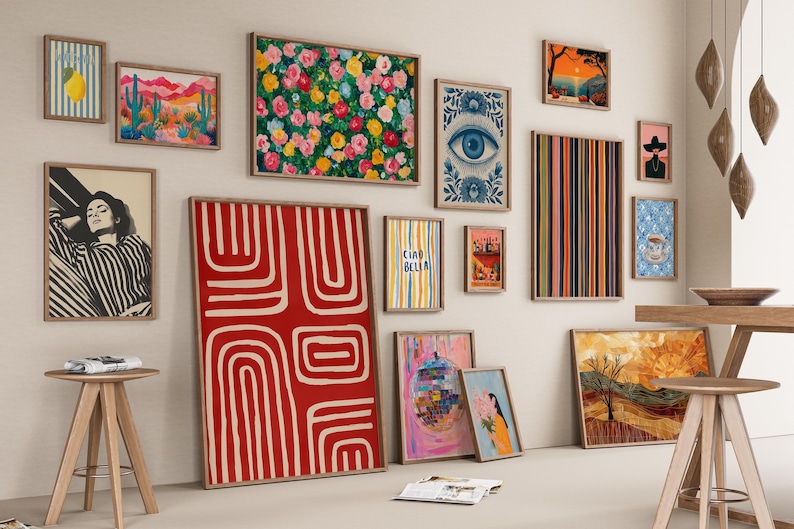 20000 Gallery Wall Set Eclectic Maximalist Gallery Art Printable Trendy Posters Aesthetic Wall Prints Download Bundle Wall Art Retro Posters image 11
