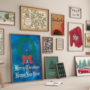 300 Christmas Wall Art Prints | Winter Holiday Decor Set | Festive Christmas Posters & Paintings | Cozy Winter Printable Wall Art image 16