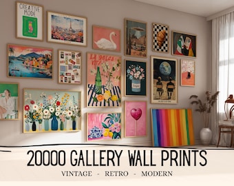 20000 Gallery Set Of Printable Wall Art Trendy Retro Prints Maximalist Eclectic Aesthetic Vintage Posters Bundle Print Download Original Art