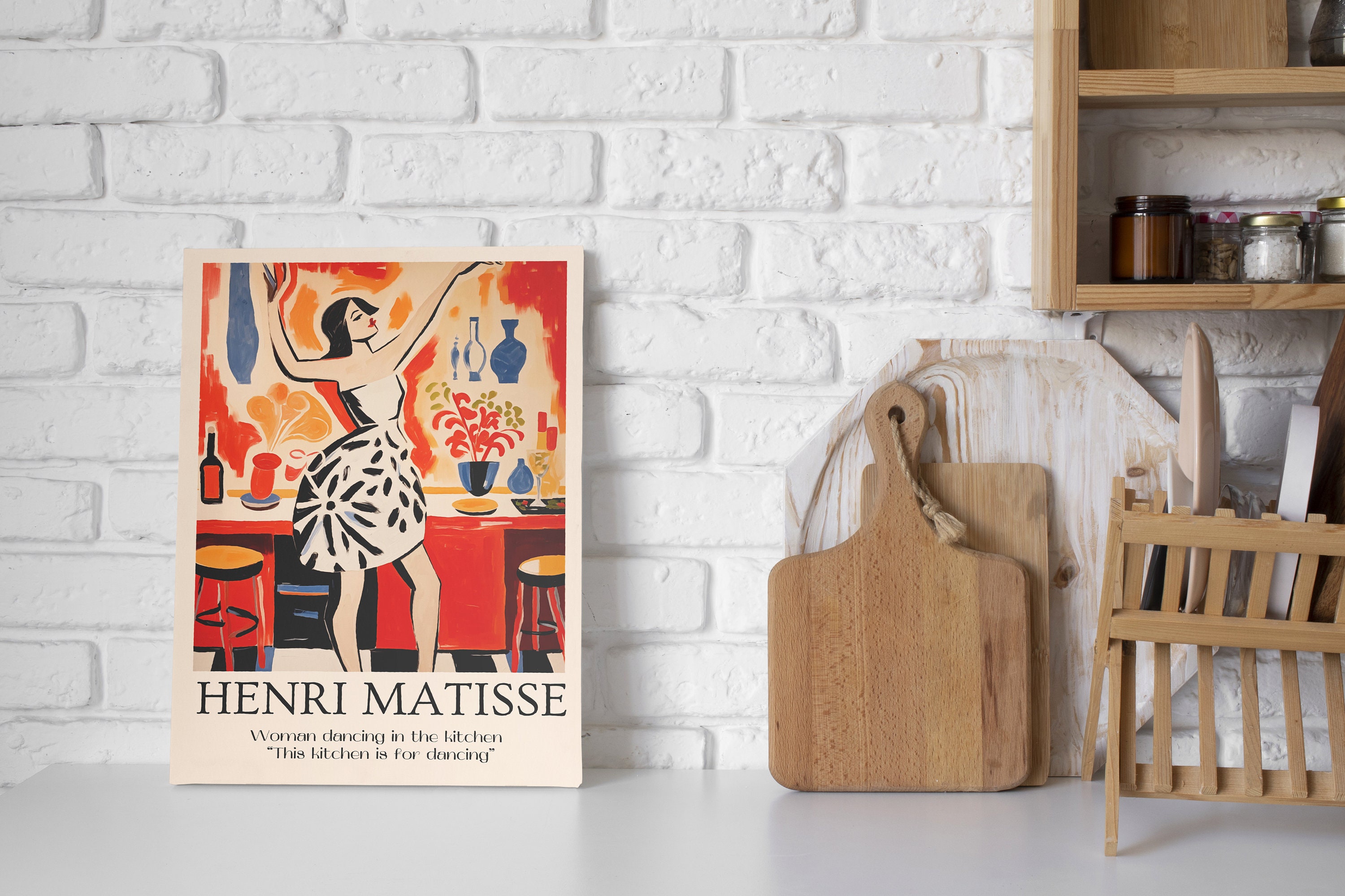 Matisse Kitchen Henri Matisse Kitchen Art Print, Woman Dancing, Trendy Home Decor ...