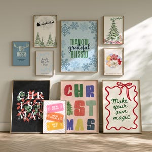 300 Christmas Wall Art Prints | Winter Holiday Decor Set | Festive Christmas Posters & Paintings | Cozy Winter Printable Wall Art image 6