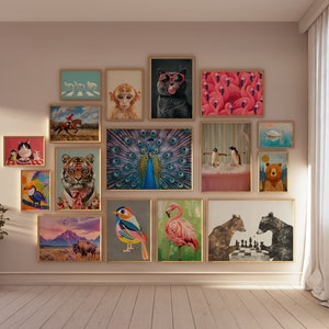 250 Animal Posters Wall Art Animal Prints Nursery Wall Art Kids Room Decor Kids Room Poster Animal Painting Pet Portrait Animal Portrait