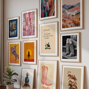 270 Western Wall Prints Cowgirl Poster Western Posters Desert Print Wild West Wall Art Pink Western Art Cowboy Prints Girly Poster Printable image 15