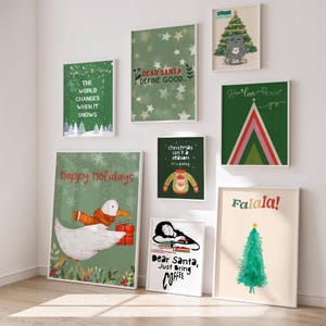 300 Christmas Wall Art Prints | Winter Holiday Decor Set | Festive Christmas Posters & Paintings | Cozy Winter Printable Wall Art image 3