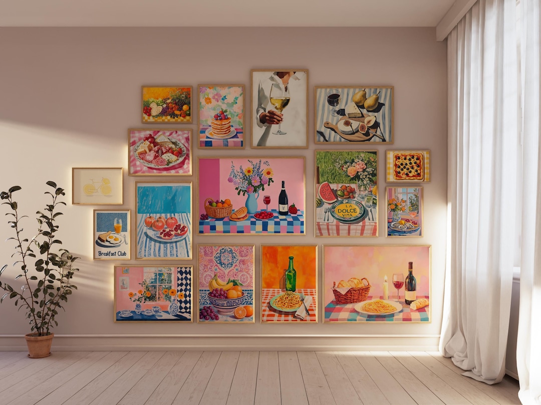 Set of 100 Kitchen Wall Art Prints Food Posters Kitchen Paintings ...