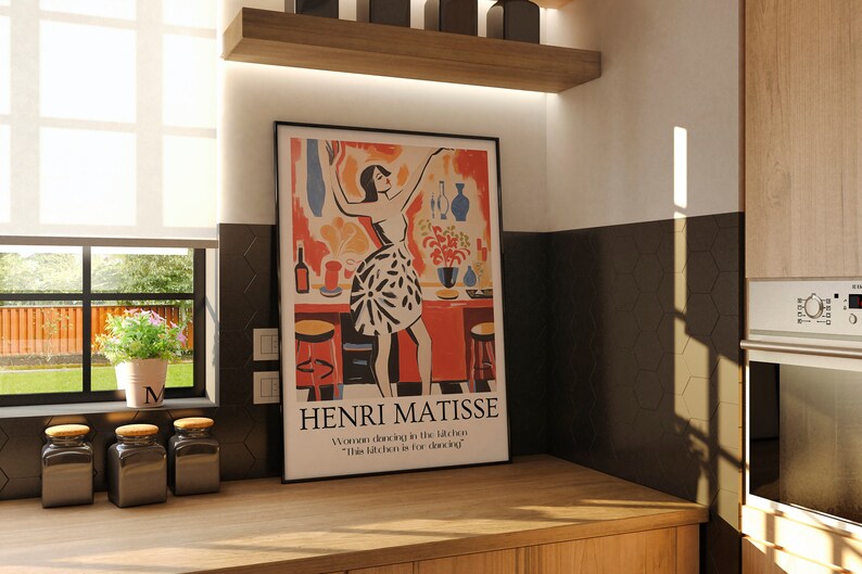 Matisse Kitchen Henri Matisse Kitchen Art Print, Woman Dancing, Trendy Home Decor ...