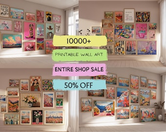 MEGA PACK 10000+ Printable Posters Wall Art Gallery Wall Set Trendy Posters Vintage Paintings Gallery Wall Art Eclectic Prints Aesthetic