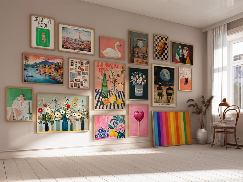 20000 Gallery Wall Set Eclectic Maximalist Gallery Art Printable Trendy Posters Aesthetic Wall Prints Download Bundle Wall Art Retro Posters image 10