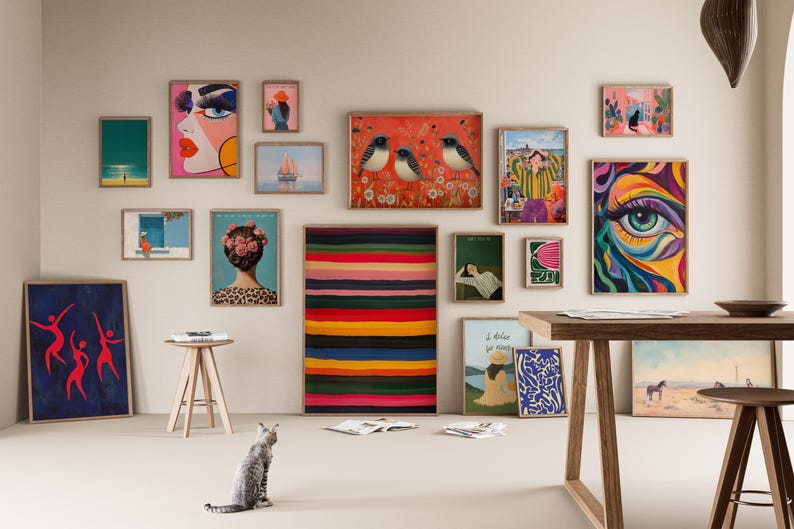 20000 Gallery Set Of Printable Wall Art Trendy Retro Prints Maximalist Eclectic Aesthetic Vintage Posters Bundle Print Download Original Art image 6