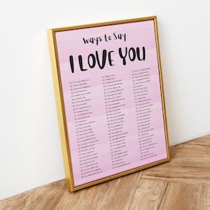 Minimalist Love Wall Decor, I Love You Wall Art, Aesthetic Living Room Love Art Decor, Valentine&#39;s Day Printable Room Decor