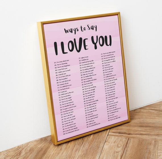 Minimalist Love Wall Decor, I Love You Wall Art, Aesthetic Living Room Love Art Decor, Valentine's Day Printable Room Decor