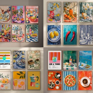 500+ Kitchen Wall Prints Set Of Kitchen Posters For Wall Decor Dining Room Art Print Food Wall Art Bar Cart Posters Original Printable Art image 5