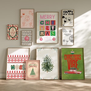 300 Christmas Wall Art Prints | Winter Holiday Decor Set | Festive Christmas Posters & Paintings | Cozy Winter Printable Wall Art image 2
