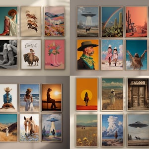 Set Of 160 Western Posters Cowgirl Prints Cowboy Wall Art Western Gallery Wild West Print Western Paintings Girly Posters Cowgirl Wall Art image 9