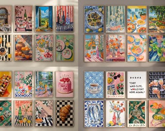 Set Of 400 Kitchen Wall Prints Food Wall Art Bar Cart Prints Food Painting Print Kitchen Painting Original Printable Kitchen Art For Home