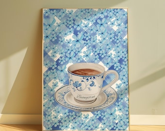 Vintage Coffee Poster For Kitchen Wall Art Coffee Bar Decor Vintage Kitchen Painting Coffee Lover Gift Italian Coffee Print Trendy Wall Art