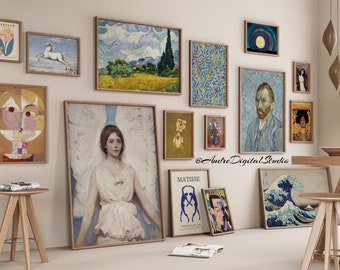 1500 carteles vintage arte de pared, MEGA BUNDLE impresiones de arte de pared, impresiones de arte vintage imprimibles para decoración del hogar, arte de exposición, impresiones digitales