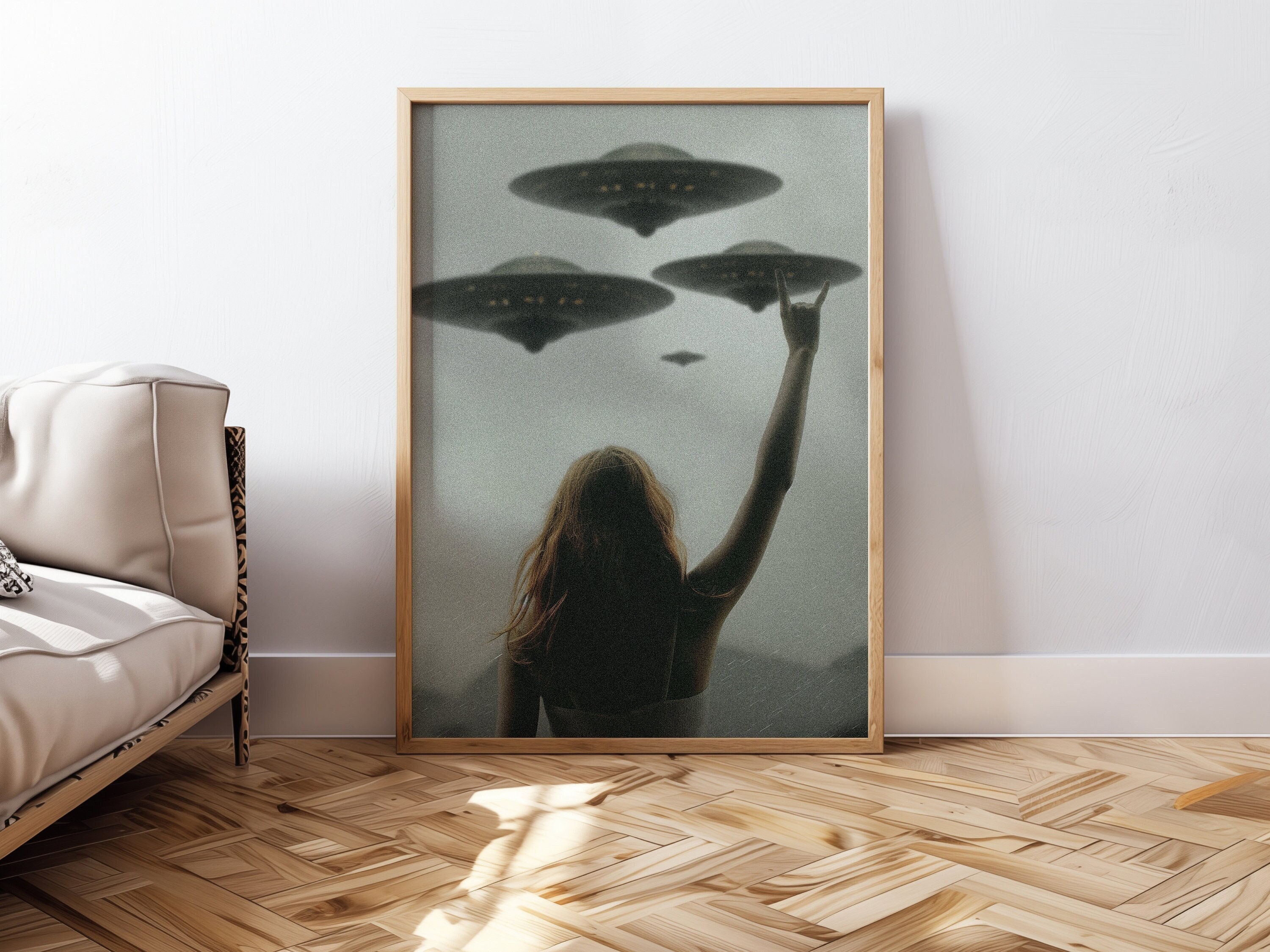 UFO Wall Art UFO Photo Retro