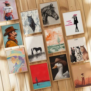 270 Western Wall Prints Cowgirl Poster Western Posters Desert Print Wild West Wall Art Pink Western Art Cowboy Prints Girly Poster Printable image 16