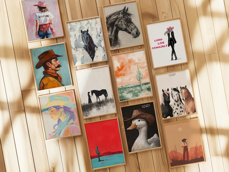 270 Western Wall Prints Cowgirl Poster Western Posters Desert Print Wild West Wall Art Pink Western Art Cowboy Prints Girly Poster Printable image 16