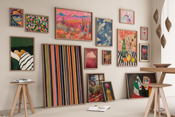 20000 Gallery Wall Set Eclectic Maximalist Gallery Art Printable Trendy Posters Aesthetic Wall Prints Download Bundle Wall Art Retro Posters